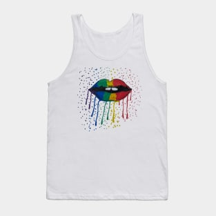 Colourful lips Tank Top